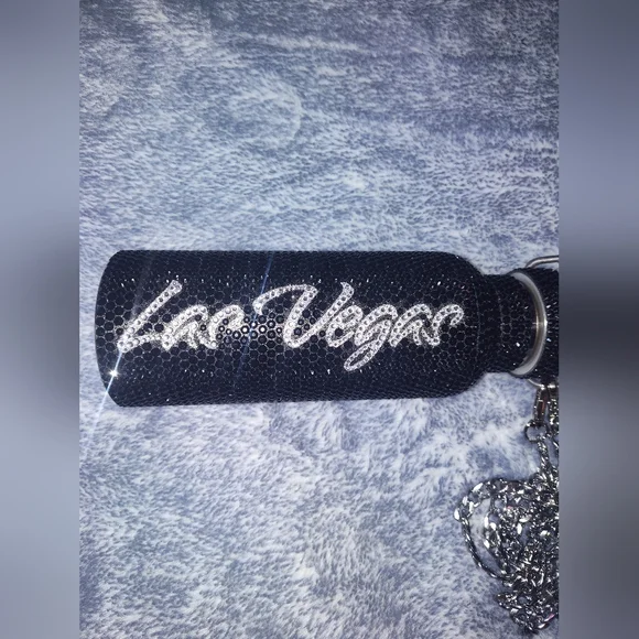 Las Vegas Rhinestone Water Bottle - Picture 2 of 5
